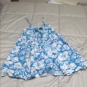 Blue floral dress sz S empire waist